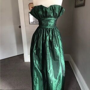 Vintage Victor Costa Neiman Marcus Dress, ball gown green